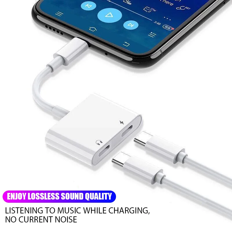Adaptador OTG para conector de auriculares tipo C a 3,5mm para iPhone 15 Pro, cargador rápido para Samsung Xiaomi One Plus, Cable auxiliar con conector USB C