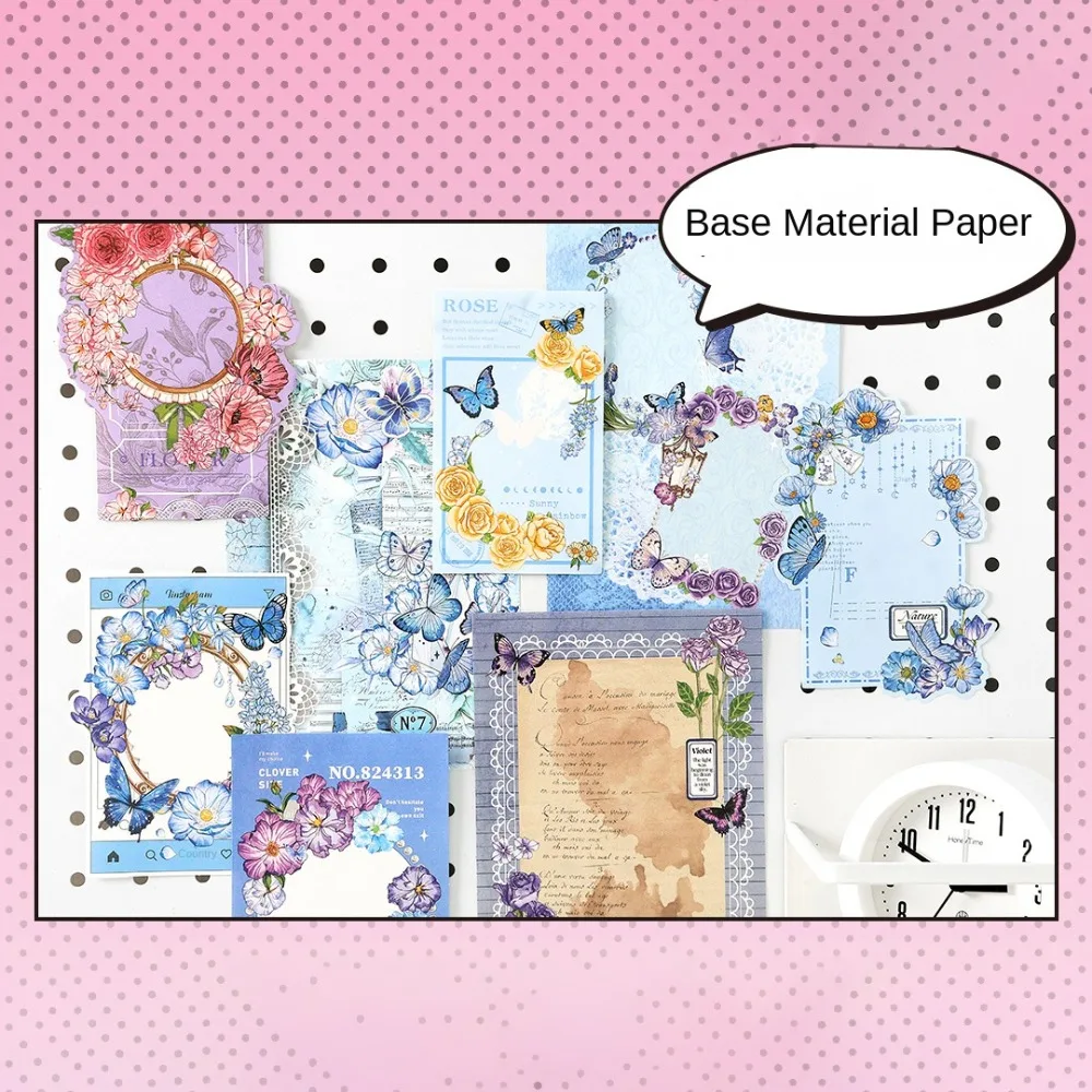 Pegatinas de papel DIY Itabag, Material de inserción, cinta de encaje Retro, decoración Itabag, Material creativo, colorido