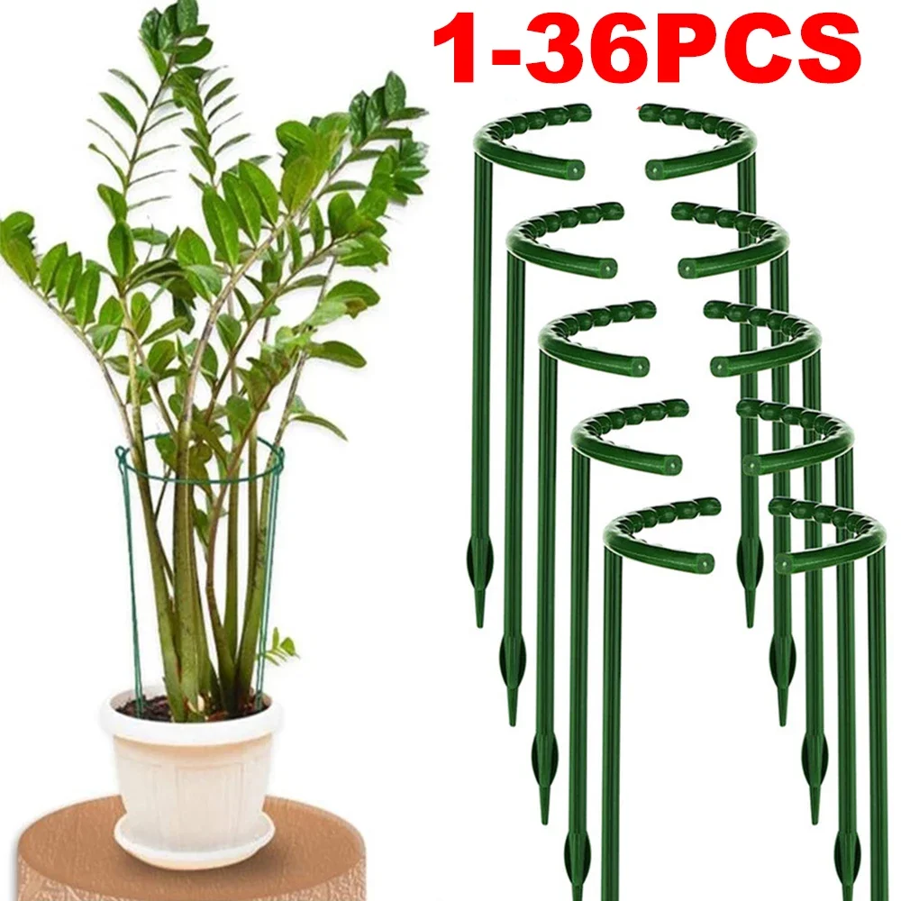 Soporte de plástico para plantas, marco de pila, arreglo de invernadero, varilla fija semicircular, soporte de escalada para plantas y flores de interior