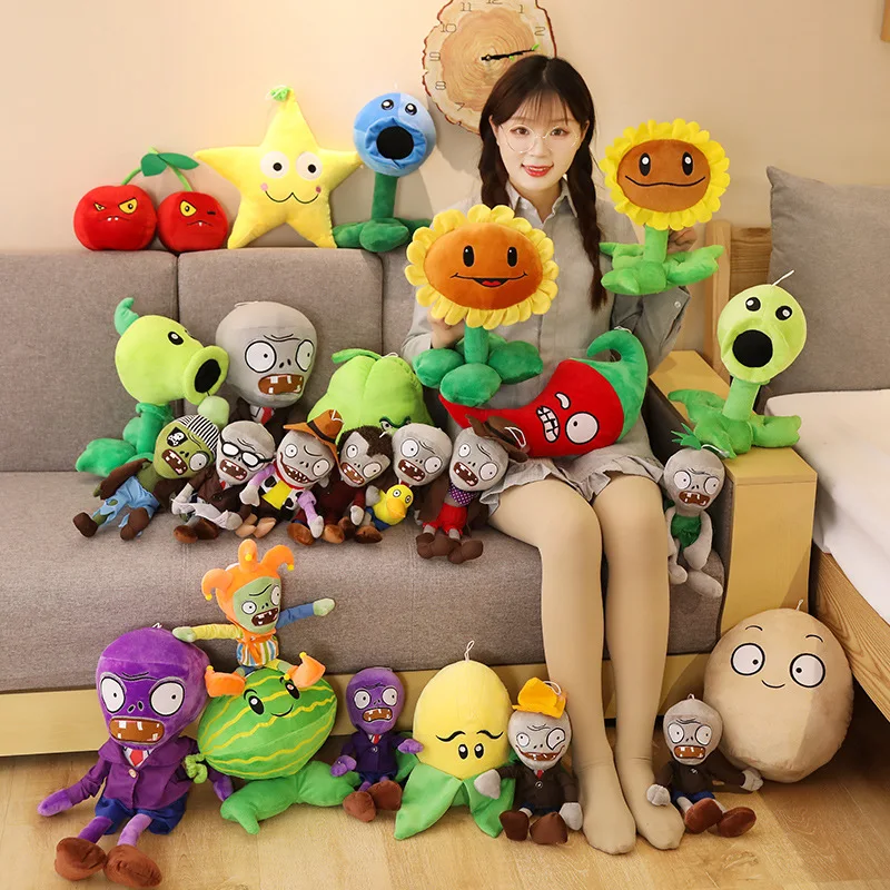 Plants vs Zombies 2 personajes de videojuegos juguetes de peluche plantas PVZ Peashooter SunFlower Anime muñecos de peluche regalos para niños