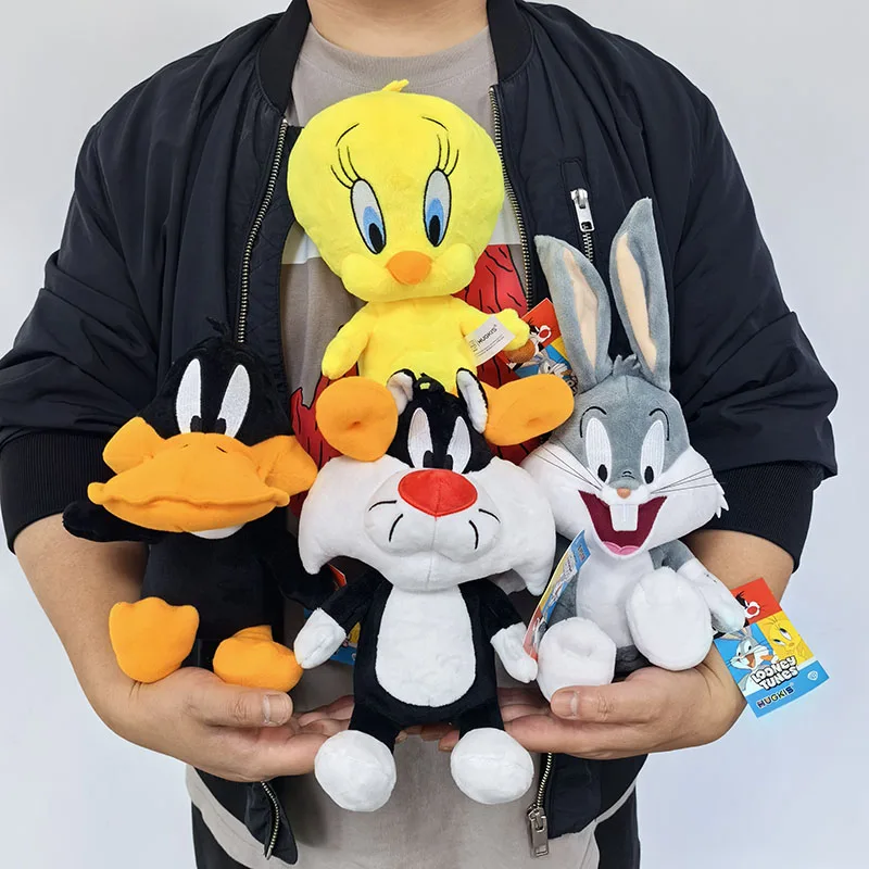 Nuevo Peluche Original de Bugs Bunny de Looney Tunes de 20 cm, Clásico Peluche de Tweety de la Serie Q de 32 cm, Peluche de Daffy de Lola Bunny