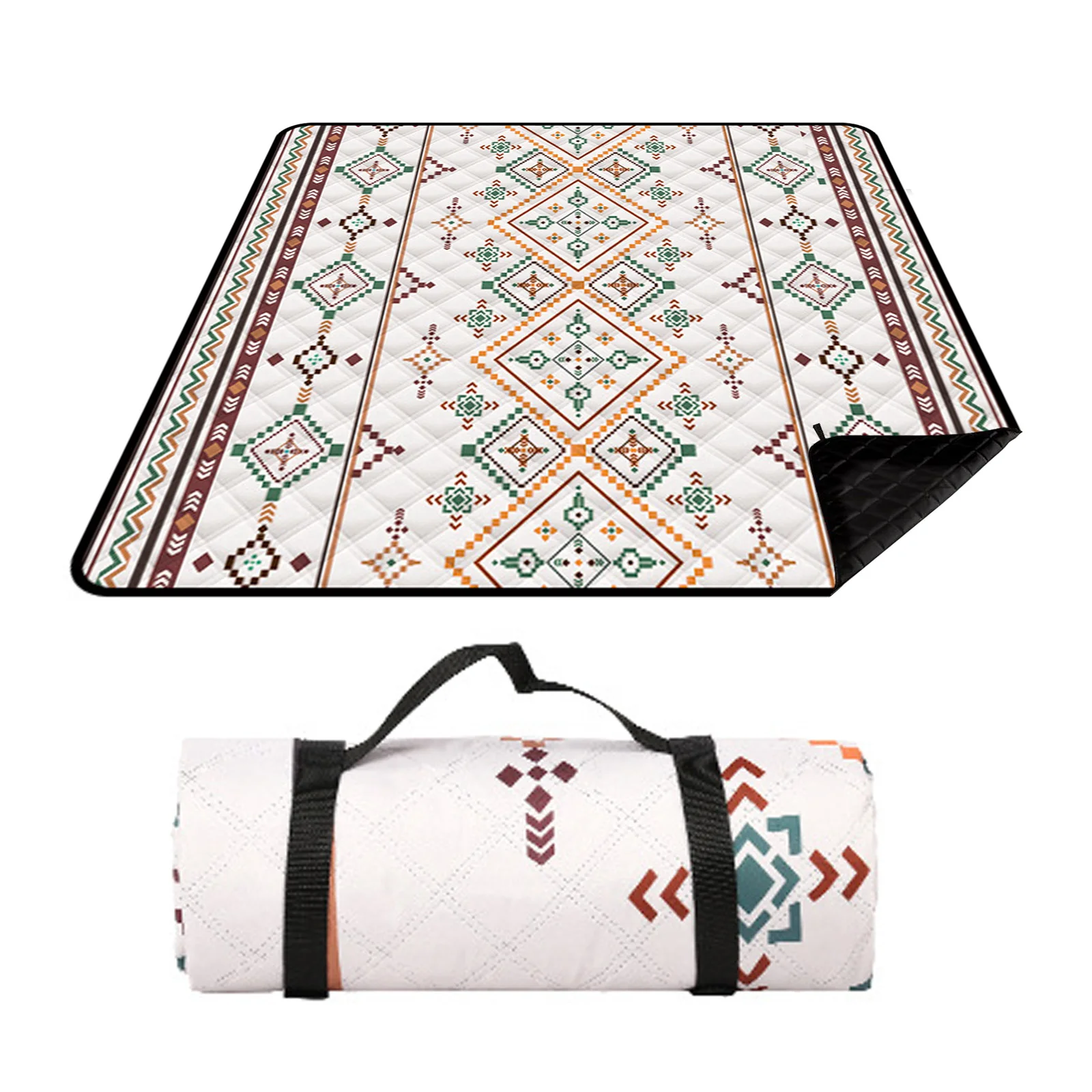 Manta de picnic impermeable, manta de playa grande de 200x200CM, estera de picnic al aire libre, estera de playa con asa de transporte para acampar, playa