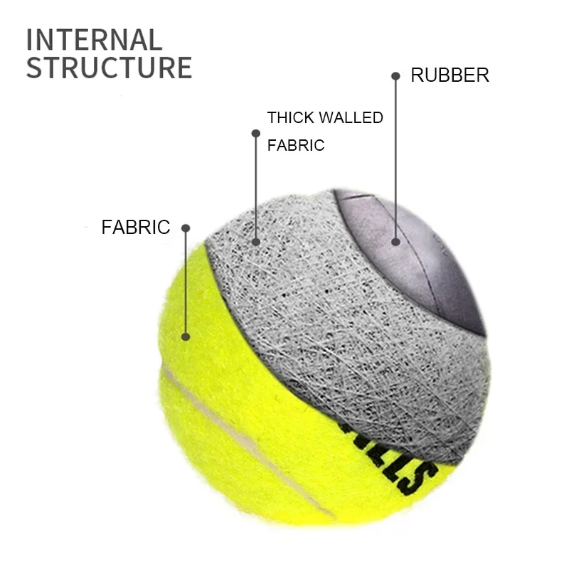 Juego de juguetes para perros Q-MONSTER, pelotas para masticar con chirrido de goma Natural de pared gruesa para perros, tenis, pelotas hinchables interactivas para entrenamiento, paquete de 4