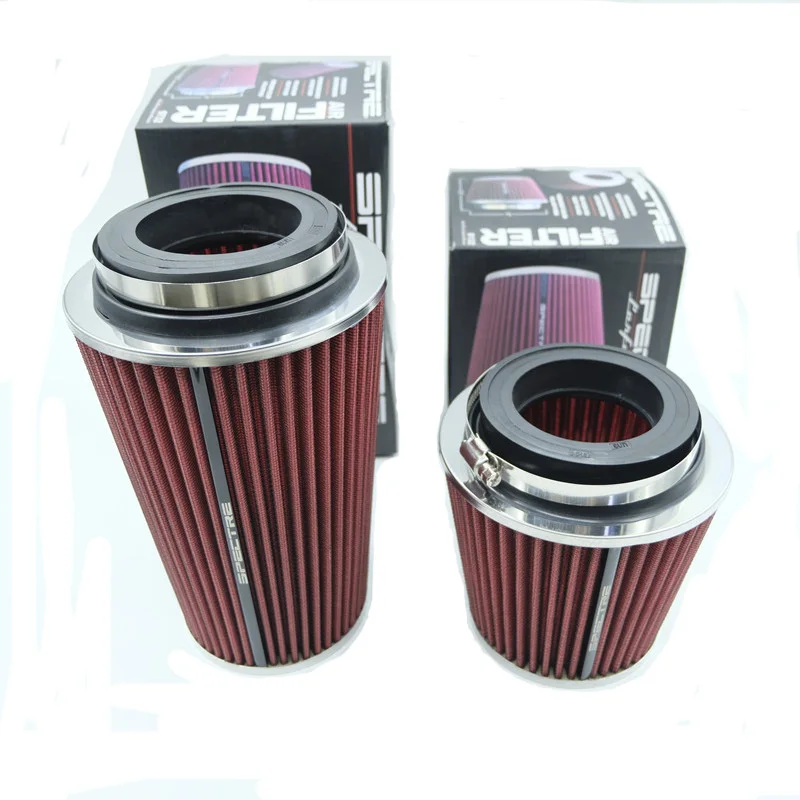 Filtro de aire para coche, filtro de entrada de alto flujo, filtro de entrada, cono de malla de potencia deportiva, Kit de inducción de aire frío, piezas universales para coche de 76/89/101MM