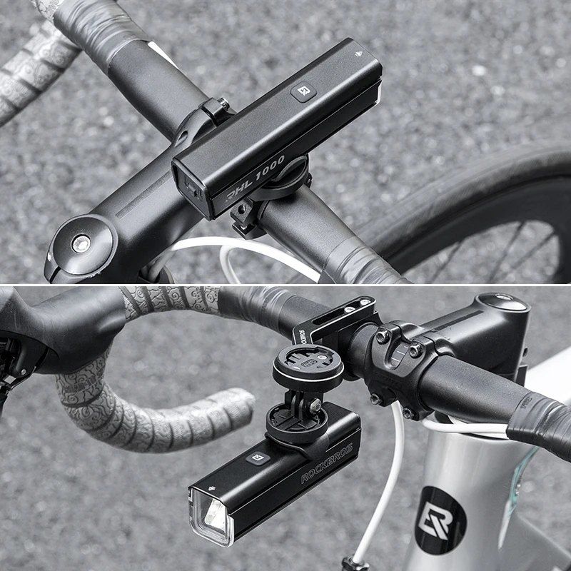 ROCKBROS luz delantera de bicicleta 1000LM 4500mAH lámpara linterna tipo C luz de bicicleta multiinstalación faros MTB luz de Ciclismo de Carretera