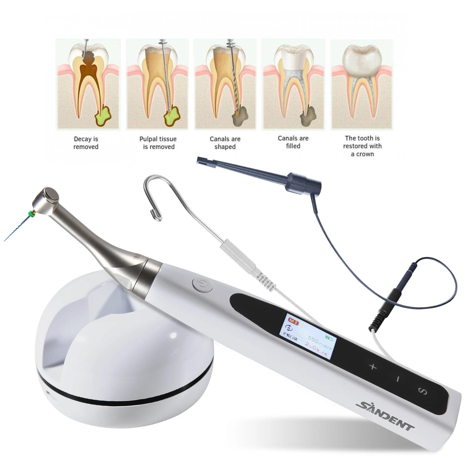 Motor Endo Dental ReciprocanteLED/No-LED 16:1 Endodoncia ​   Tratamiento del conducto radicular / Archivos NiTi