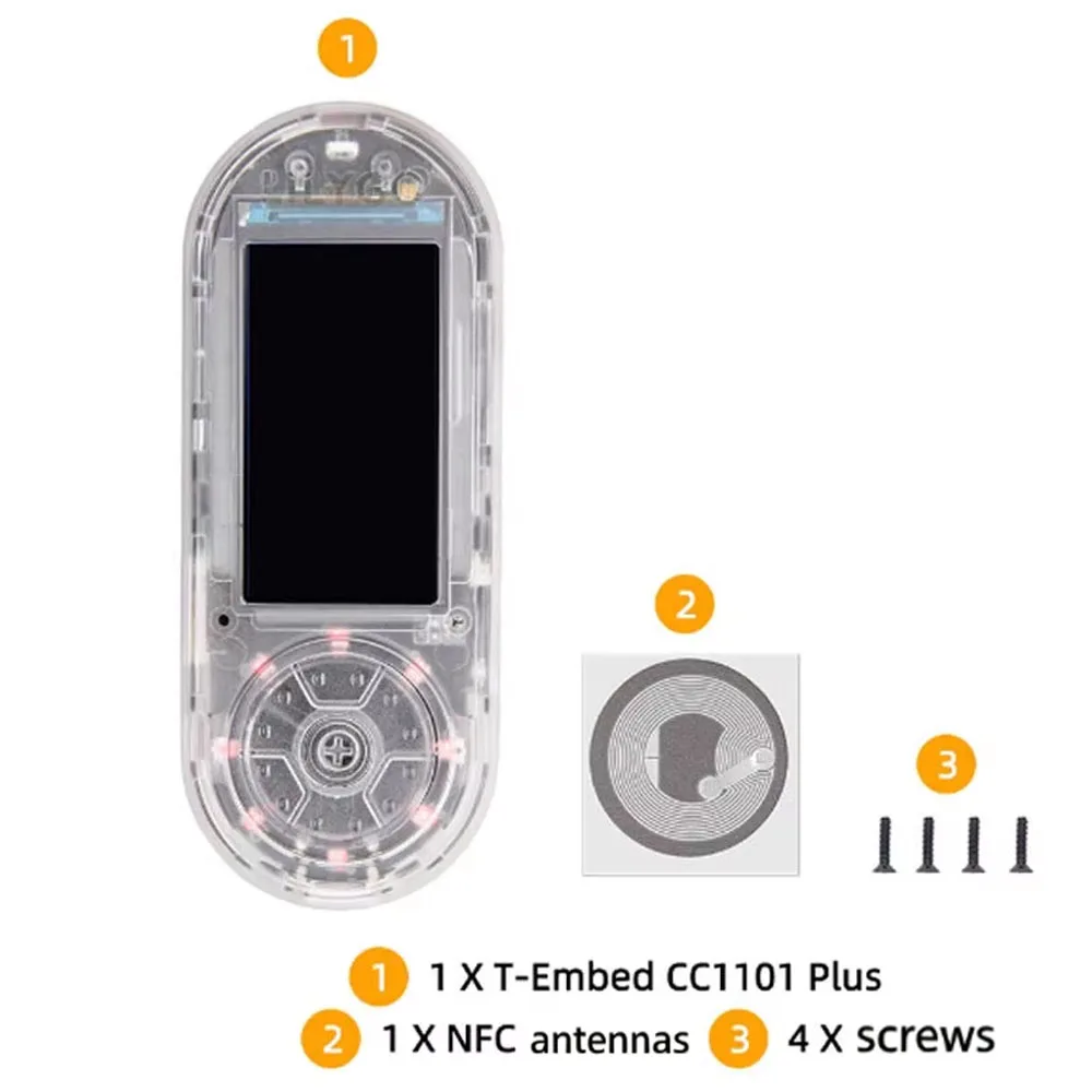 Placa de Desarrollo LILYGO T-Embed-CC1101 ESP32-S3 (Estándar/PLUS) con Pantalla LCD de 1.9 Pulgadas, PN532 y CC1101