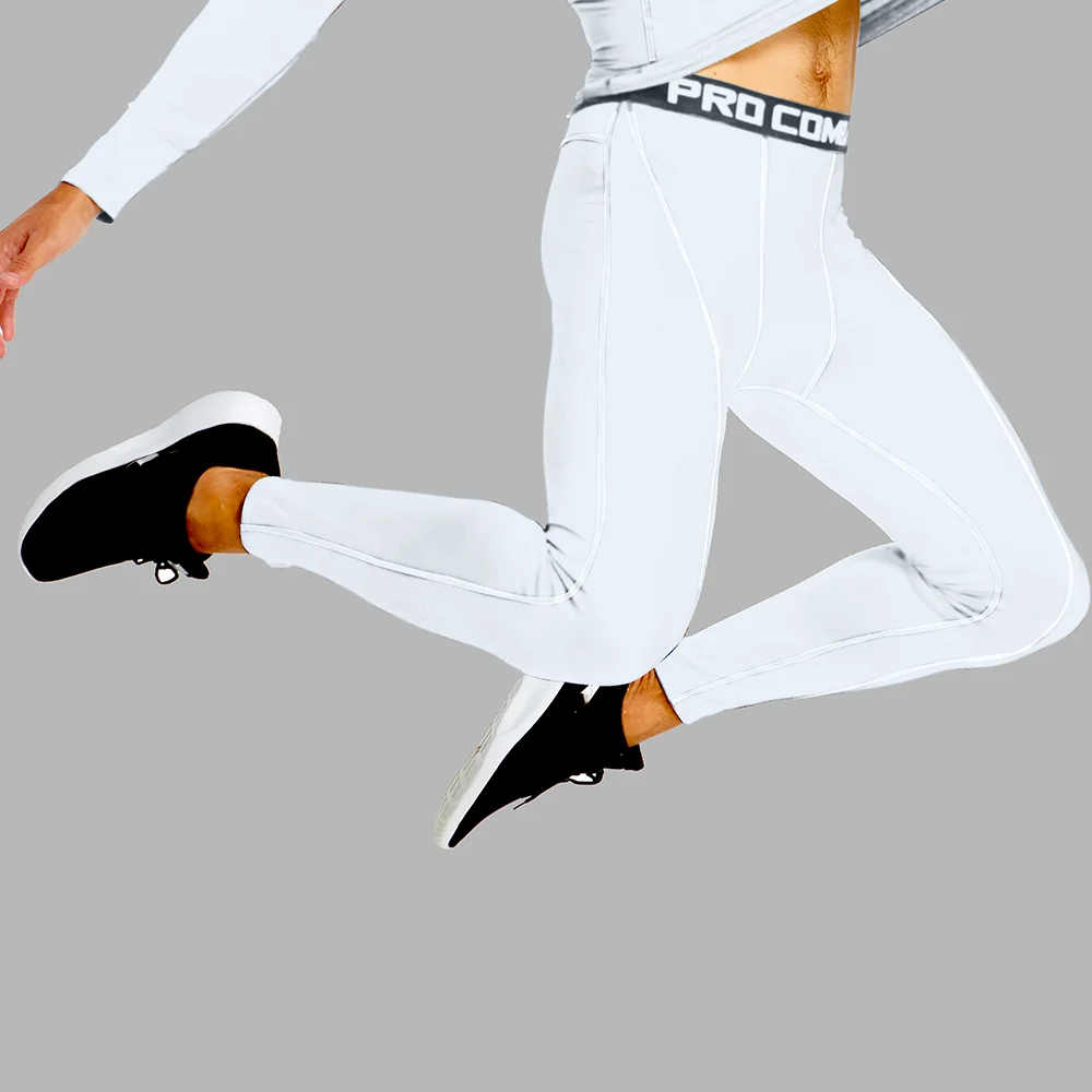 Leggings para hombre, mallas para correr y gimnasio, pantalones de compresión para hombre, pantalones largos para correr y Fitness, pantalones de entrenamiento de Yoga