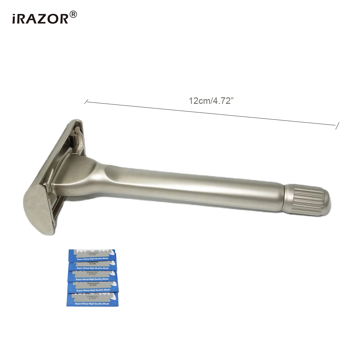 IRAZOR, nueva maquinilla de afeitar de seguridad de doble filo con diseño de mariposa pesada con 10 Uds. De recambios de cuchillas originales para hombres, juego de regalo de aseo reutilizable