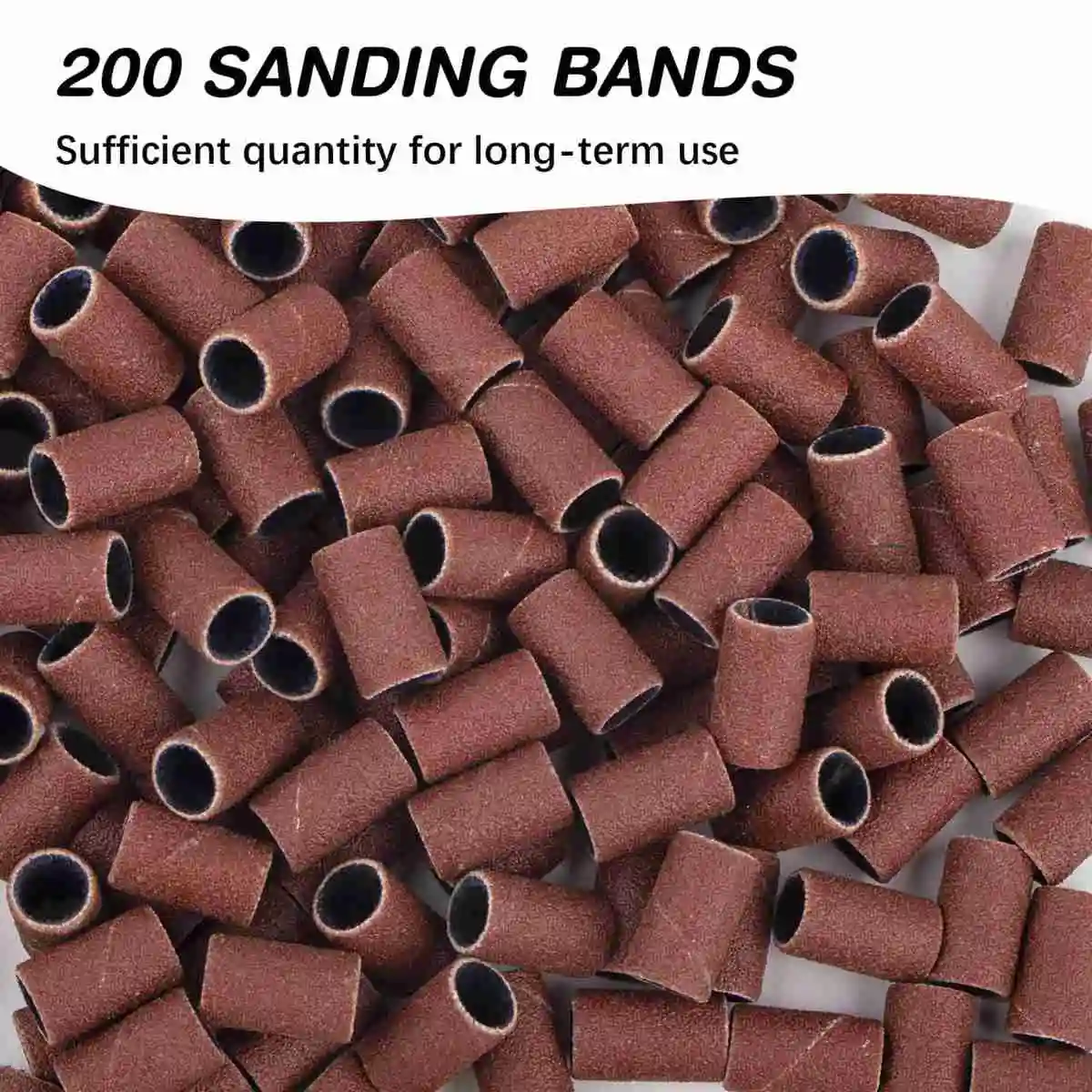 200+2 Piezas Caja de Bandas de Lijado Profesionales, Grano 240 180, para Brocas de Taladro de Uñas y Herramientas de Manicura Eléctrica