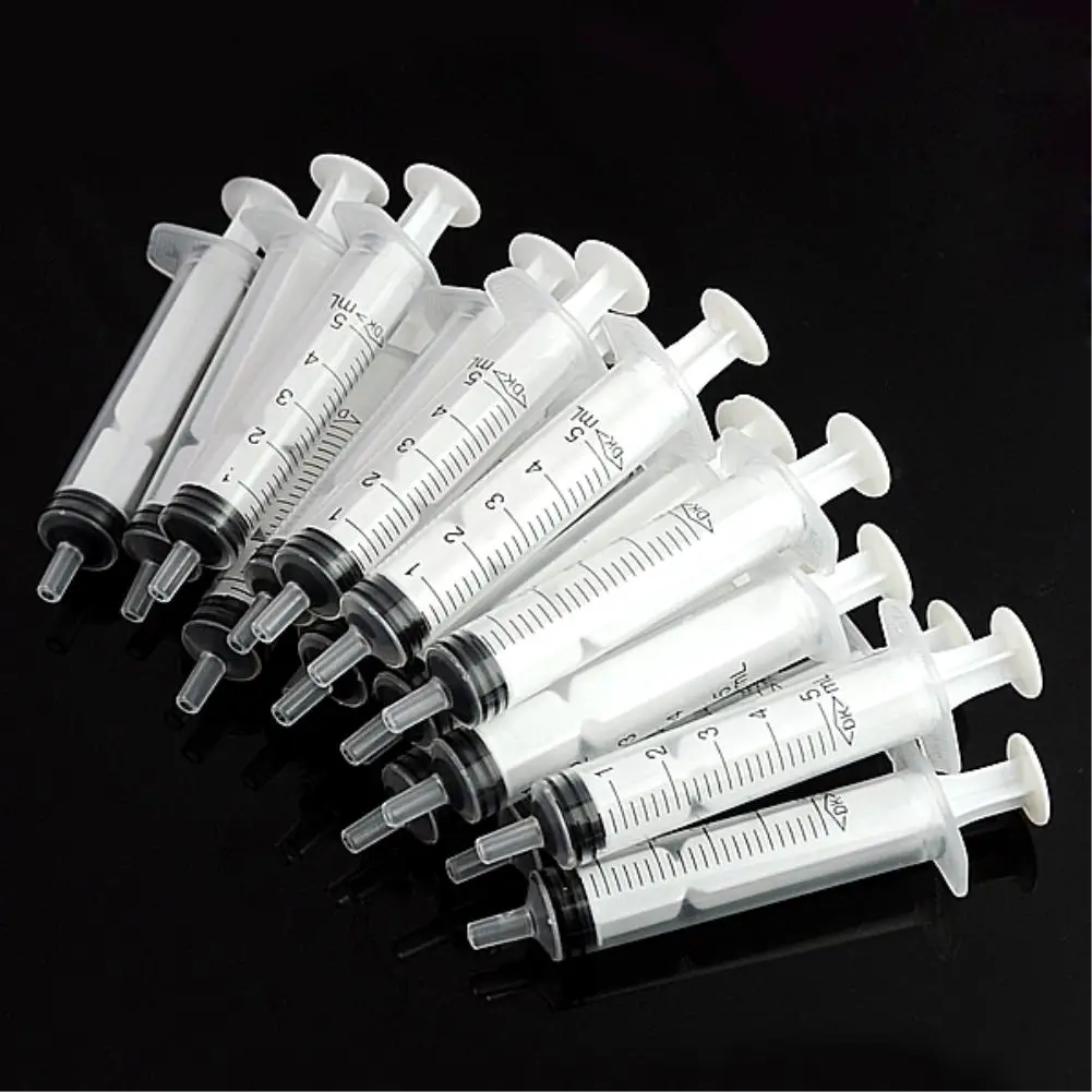 Tubo de jeringa de plástico de 5ML sin aguja con laboratorio hidropónico de plástico OPP herramienta de cocina de medición médica jeringa de muestra de nutrientes