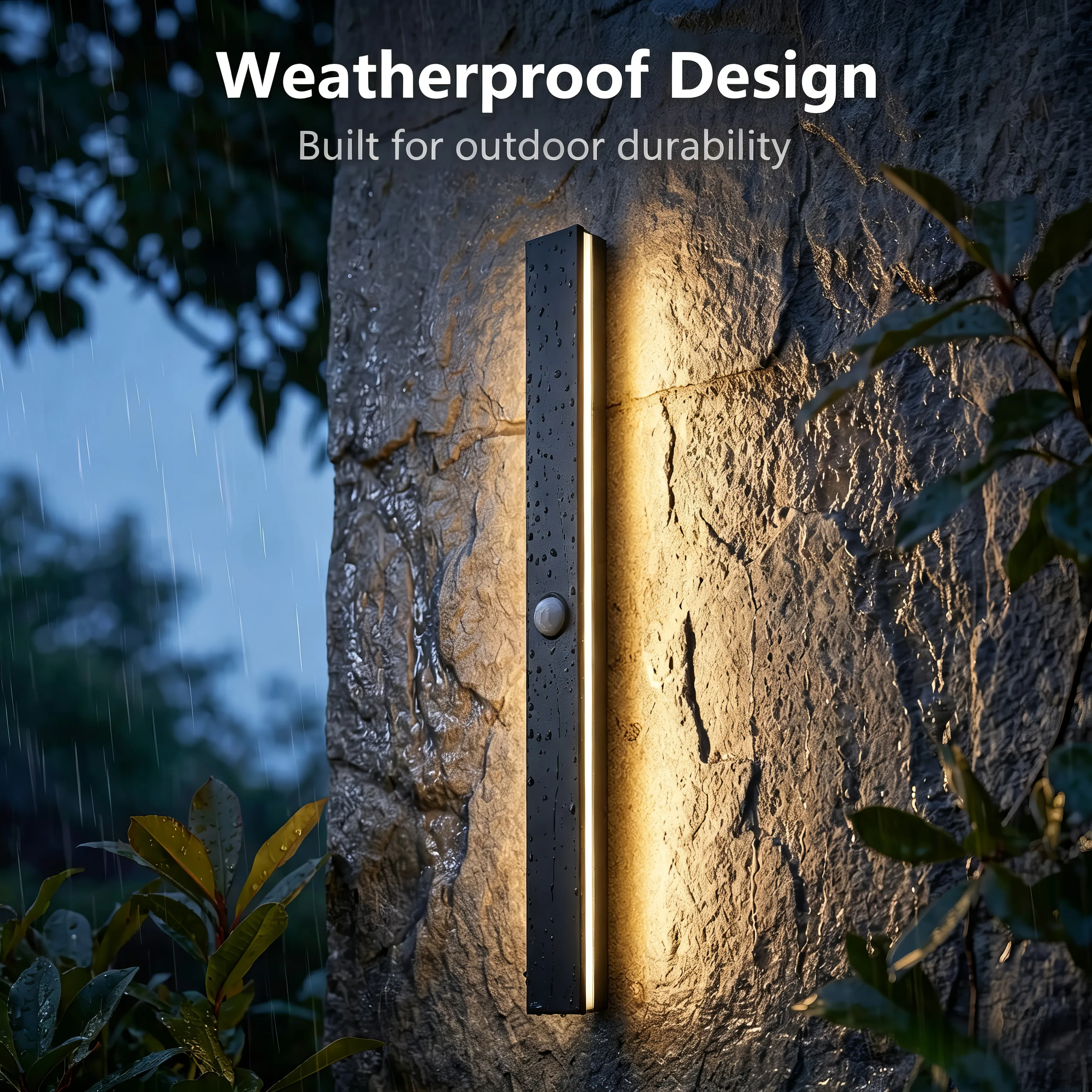 2/1PCS Lámpara de Pared LED con Sensor de Movimiento, Impermeable IP65, para Exteriores, Lámpara de Pared para Villa, Jardín, Porche, 110V 220V 55-200CM