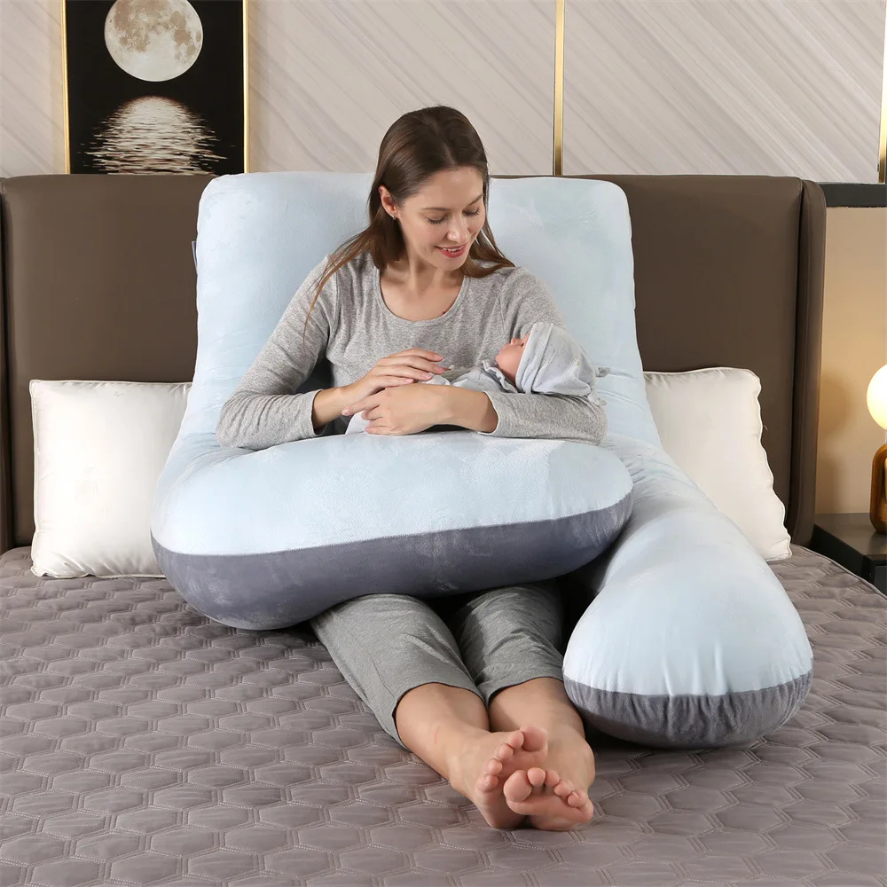 Almohada de embarazo 130*70cm almohada de cintura para dormir para mujeres embarazadas almohada de lactancia cojín de lactancia para mujeres