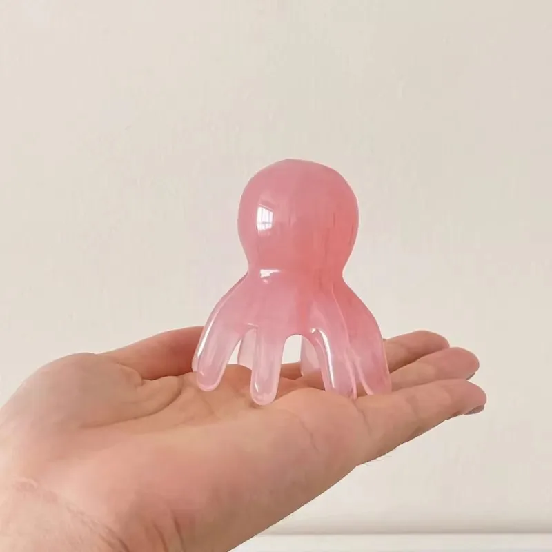 Peine de masaje Octopus para cabeza, cepillo de masaje para el cuero cabelludo, raspador de meridianos, peine de masaje Gua Sha para acupuntura y SPA, alivio de la fatiga