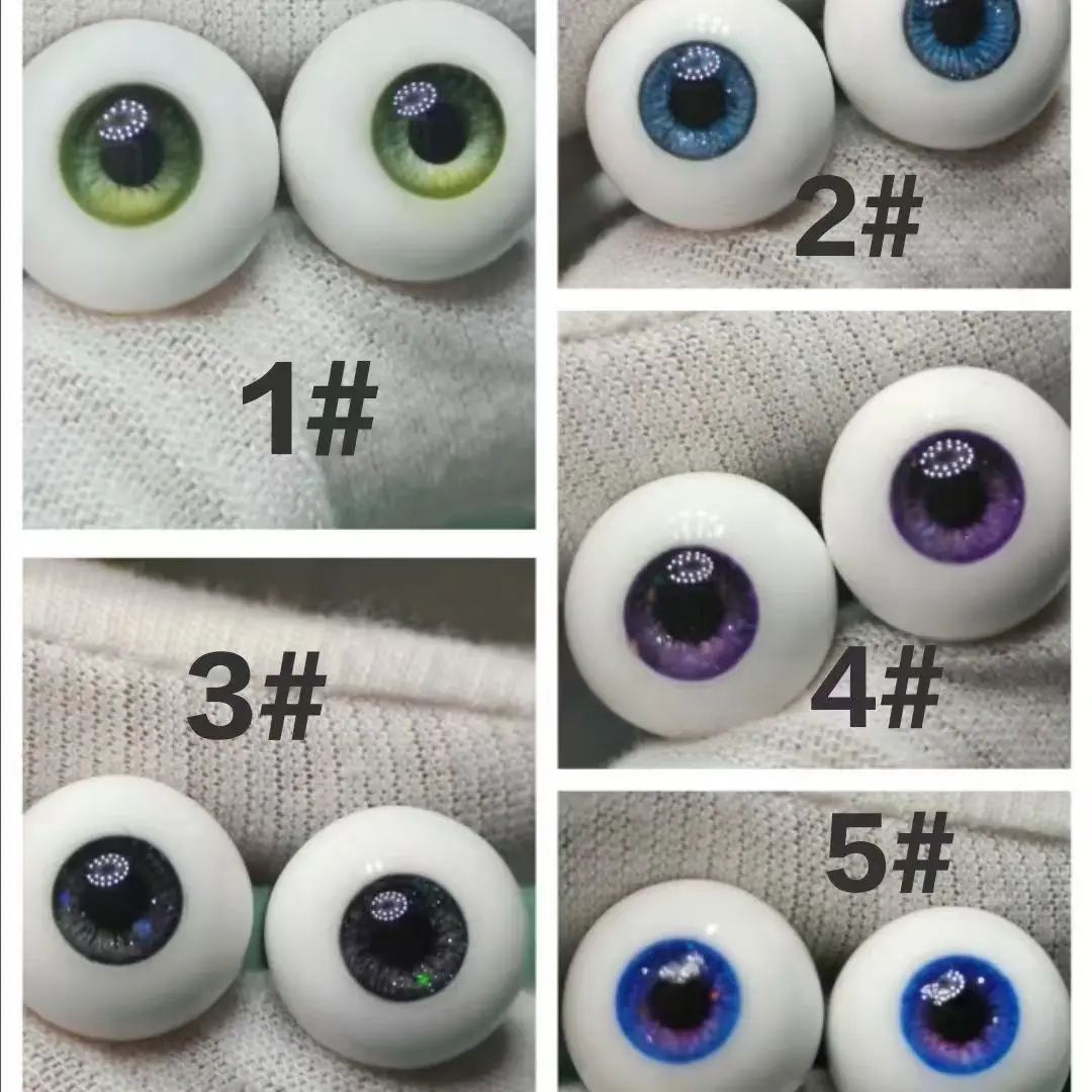 1 par de ojos de resina para muñeca, accesorios para muñeca de 10/12/14/16/18mm, maquillaje de ojos DIY para muñeca 1/6