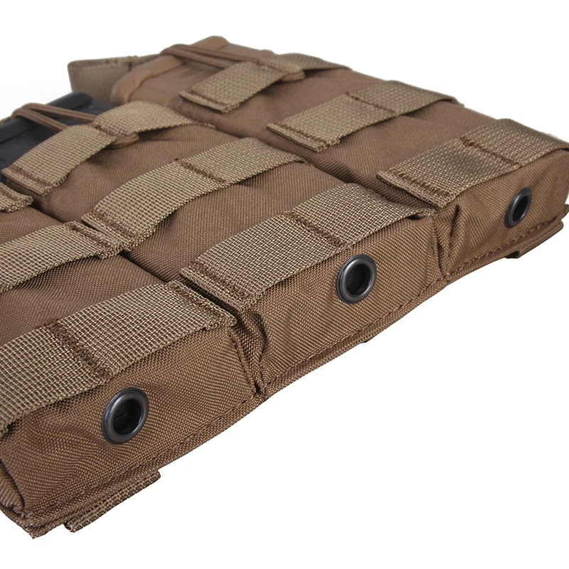 Emersongear 556 Triple Open Top Mag Pouch 5.56 Modular Magazine Pouch Molle para Caza, Wargame, Entrenamiento, Senderismo, Combate EM6355
