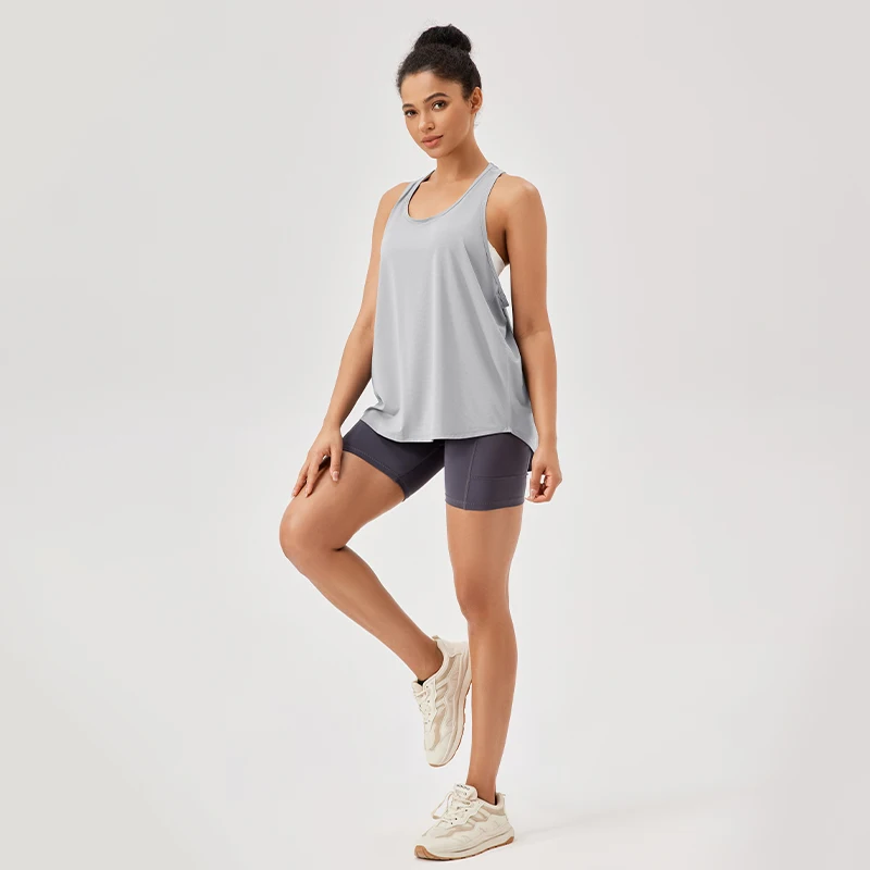 Chaleco de Yoga para gimnasio para mujer, camisetas sin mangas deportivas atléticas para Fitness, blusa para correr de secado rápido, camisetas de entrenamiento, camisetas de Yoga sin mangas en la espalda, Top de gimnasio