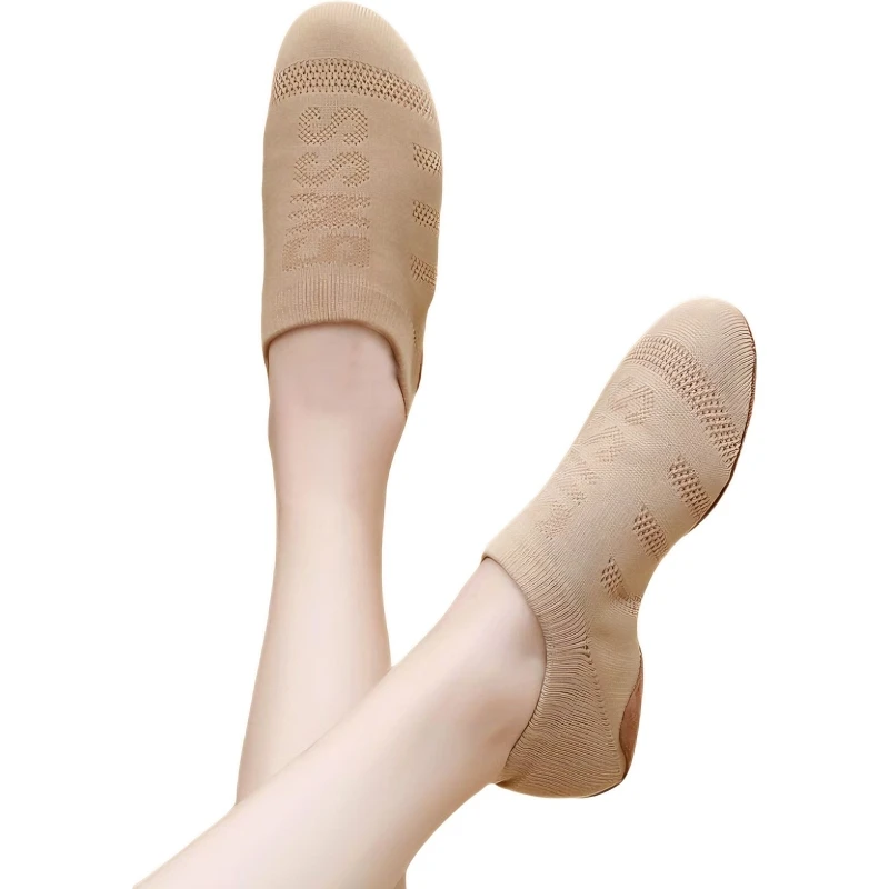 CLYFAN, zapatos de baile latino de Jazz para mujer, zapatillas de salón para mujer, Yoga, Ballet, malla voladora transpirable, práctica plana, zapatillas modernas para niñas y niños