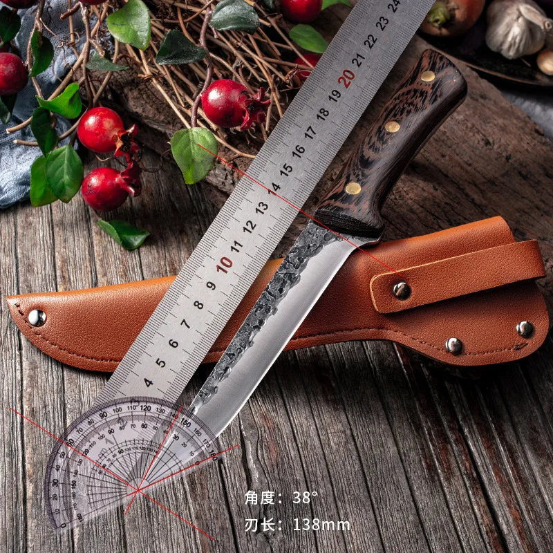 Juego de cuchillos para deshuesar forjados, cuchillo de Chef forjado hecho a mano, cuchillos de cocina profesionales, cuchillo de carnicero para abotar carne, herramientas de cocina