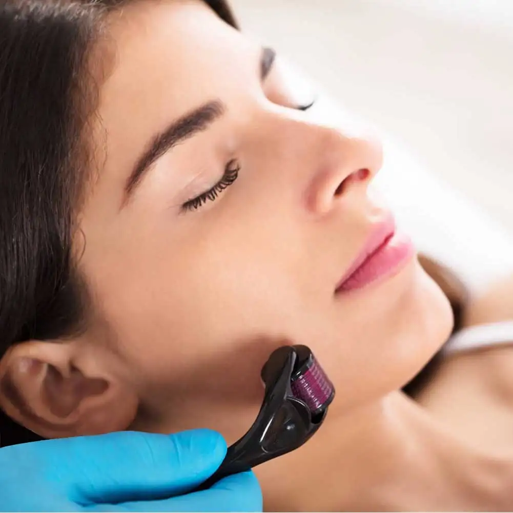 Rodillo Derma Roller de 540 Agujas para el Cuidado de la Piel, Rodillo de Microagujas, Punta de Repuesto, Reparación de la Piel, Herramienta de Belleza