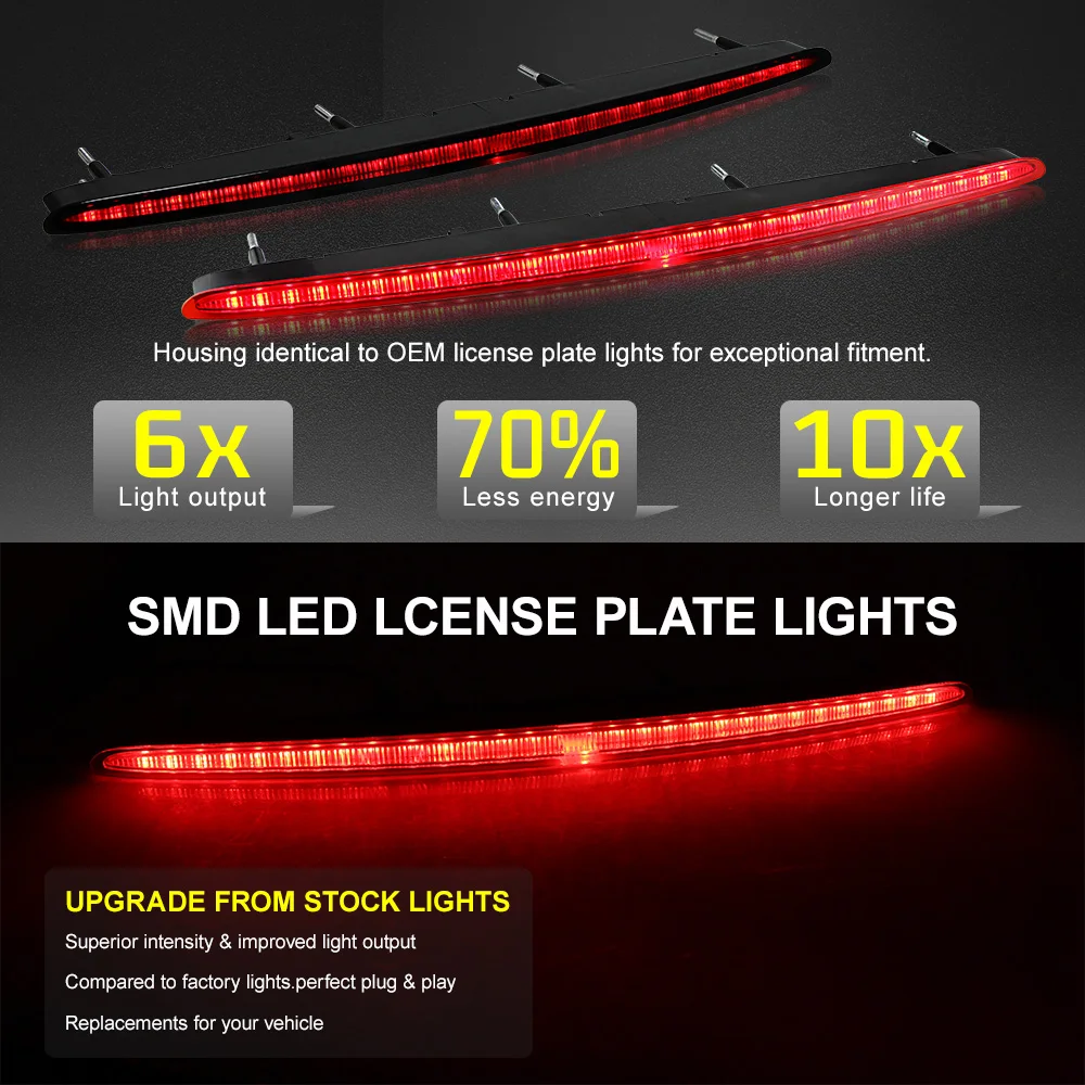 Para BMW 1 Series 128i 135i M E82 E88 2007-2013 lente roja ahumada LED maletero trasero tercera luz de freno accesorios de coche 63257164978