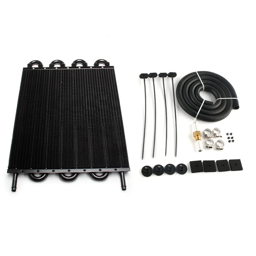 10 filas 8 filas 6 filas 4 filas 2 filas enfriador de aceite de transmisión remota de aluminio/Kit convertidor de radiador manual automático