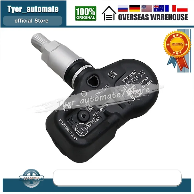 PMV-C210 para TOYOTA Avensis Auris RAV4 Yaris Verso 42607-02031 42607-02030 42607-30070 4 Uds TPMS Sensor de presión de neumáticos de coche 433MHZ