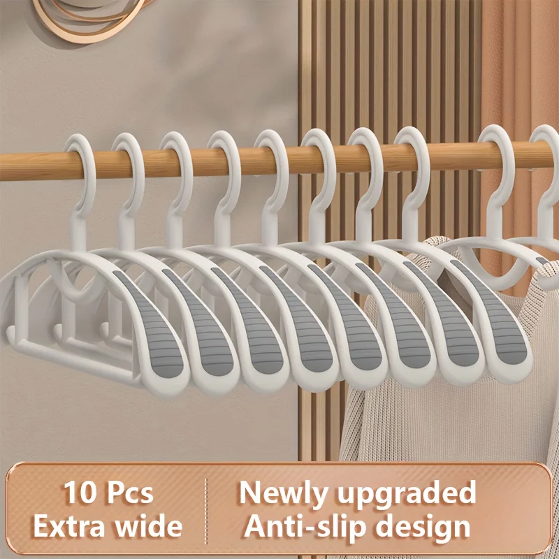 Colgador antideslizante para el hogar, tendedero de plástico con hombros anchos y gruesos, utilizado para colgar mayoristas de ropa