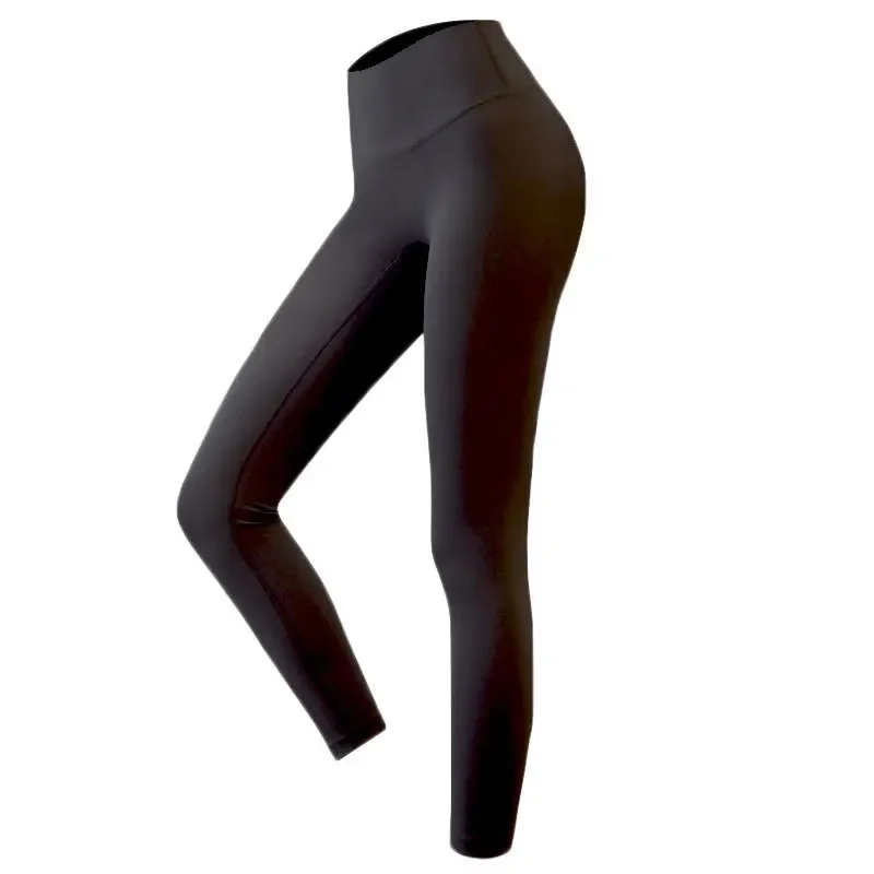 Pantalones de Yoga para gimnasio para mujer, mallas de cintura alta con sensación desnuda, pantalones para correr y ciclismo, pantalones de Yoga elásticos sin costuras deportivos transpirables