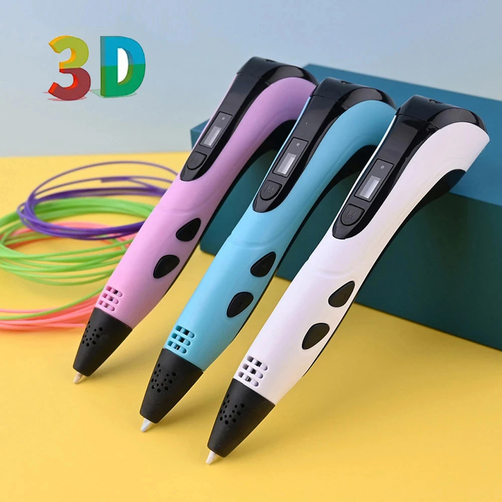 NUEVO Bolígrafo de Impresión 3D, Juego de Bolígrafos 3D con Pantalla LCD y Filamento PLA para Niños, Regalo Creativo de Cumpleaños o Navidad