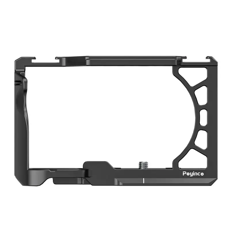 Jaula para cámara de vídeo con montaje en Zapata fría, aleación de aluminio de 1/4In y 3/8In para Sony A6500/A6400/A6300/A6100/A6000
