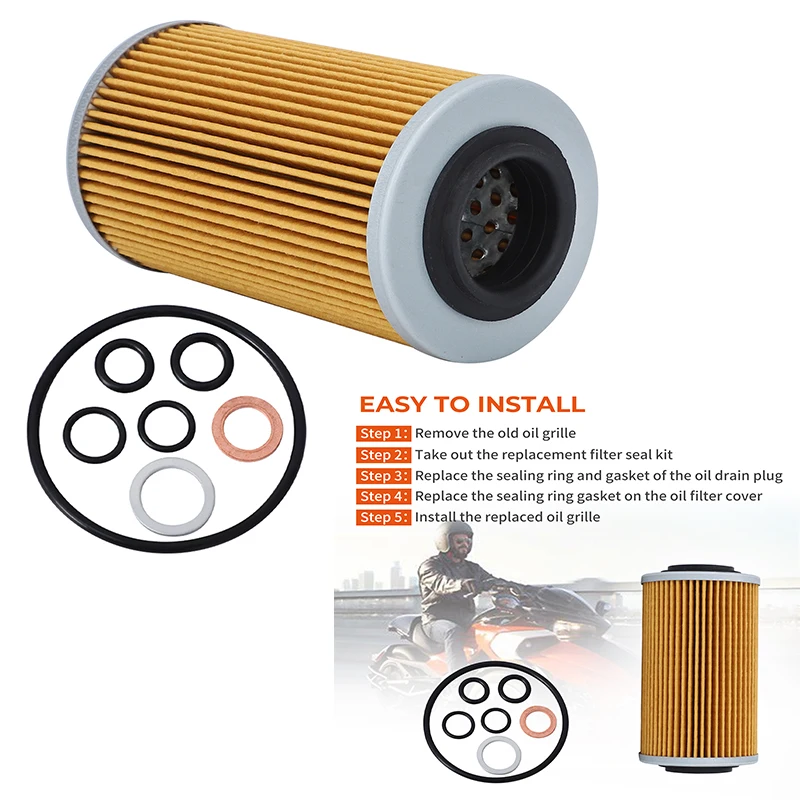 Filtro de aceite con Kit de sellado para Can-Am Spyder SM6-SE6 1330 RT/F3, modelos 2014, 2015, 2016, 2017, 2018, 2019, 2020, 2021