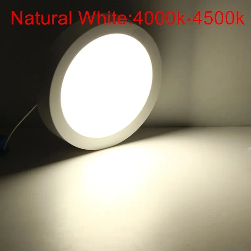 Luz de techo cuadrada LED de superficie 9W 15W 25W Panel de luz LED abajo con controlador AC85-265V AC110V/220V luz LED interior