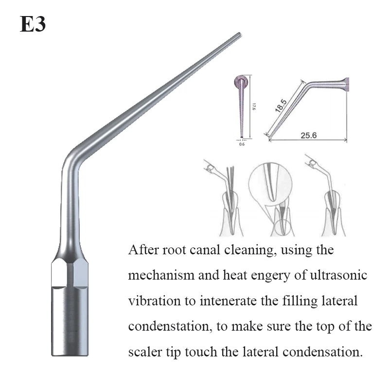 Puntas de escalador ultrasónico Dental, pieza de mano multifunción para escalado de Endo Perio, E1, E2, E3, E4, E5, EMS