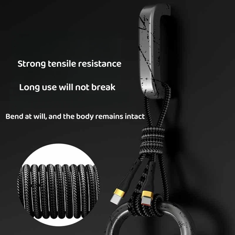 Cable tipo C de 120W, Cable de carga rápida tipo C a tipo C para Samsung S23 Huawei Xiaomi C a C tipo C, accesorios de Cable USB C