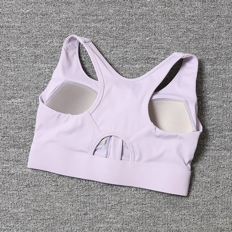 Nuevo sujetador deportivo para mujer 2026 con cremallera frontal ajustable, alta resistencia, a prueba de golpes, fruncido, sexy y con espalda cruzada para entrenamiento.