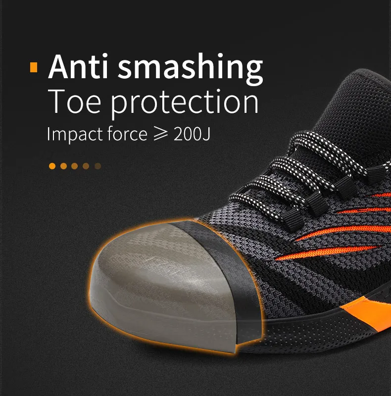 Zapatos de seguridad de talla grande 49 50 para hombres y mujeres, zapatos de trabajo antigolpes, zapatos protectores antipinchazos, zapatillas con punta de acero, zapatos para hombres