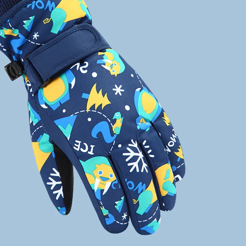 Guantes de esquí de alta calidad para niños, guantes cálidos para Snowboard y nieve para invierno, manoplas gruesas impermeables para mantener los dedos calientes