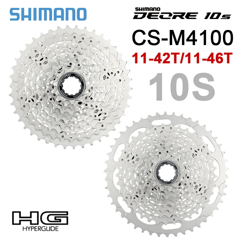 Shimano Deore CS M4100/M5100/6100/M7100/M8100 Cassette 10/11/12S K7 42/ 46/51T piñón de bicicleta de montaña 10/11/12V volante MTB