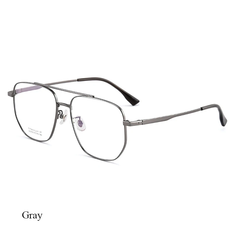 BCLEAR Desgin-gafas clásicas de titanio puro para hombre, montura óptica de doble puente, monturas ultraligeras de lujo, gafas para miopía