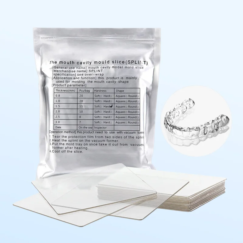 JUMTOP-retenedor de férula de ortodoncia Dental, hoja formadora al vacío, plástico suave/duro, Material de termoformado de odontología de 1,0/1,5/2,0mm