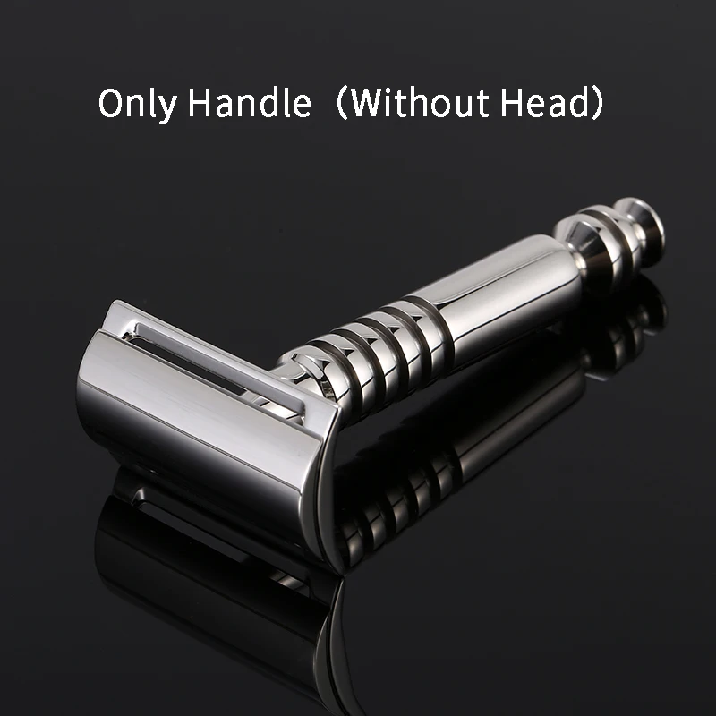Mango de afeitar de seguridad de doble filo de acero inoxidable 316 L (sin cabezal)