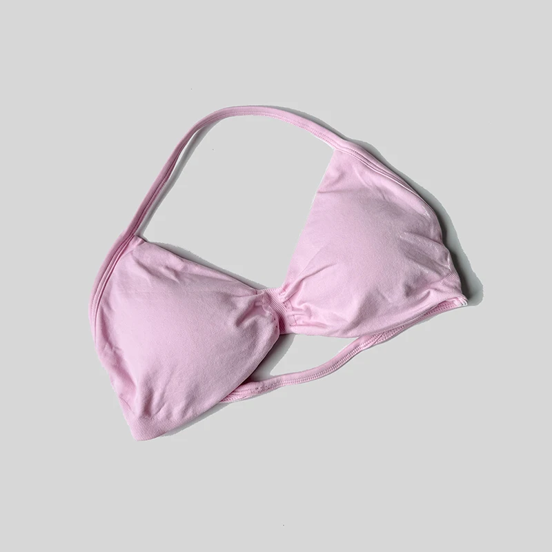 Sujetador deportivo con cuello Halter para mujer, Top corto de gimnasia con espalda abierta y realce, camisetas sin mangas de Yoga para entrenamiento sin costuras acolchadas