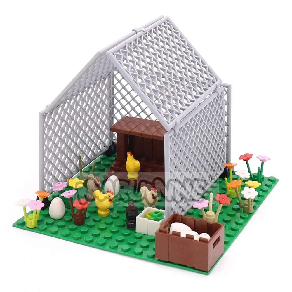 Bloques de Construcción de la Granja Marumine, Ladrillos de Construcción Clásicos MOC, Juego de Ladrillos para Armar una Casa, Kit de Modelo DIY Compatible con 95342pb