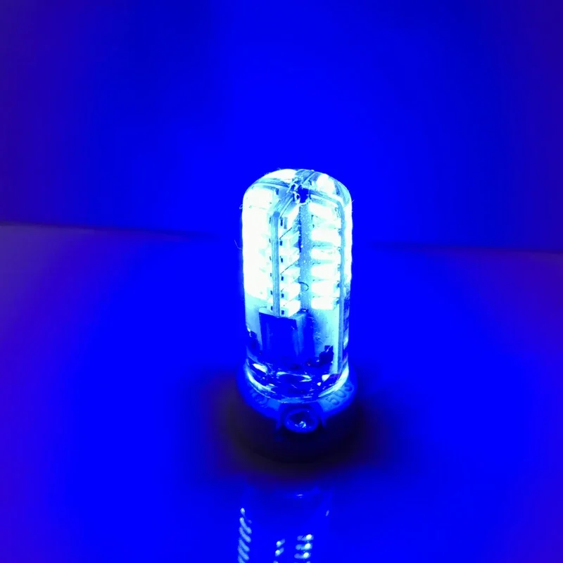 Bombilla LED de mazorca de maíz para decoración del hogar, lámpara de silicona G4, 3 W, 5W, 24LED, 48LED, azul, verde, rojo, 3014SMD, 12V