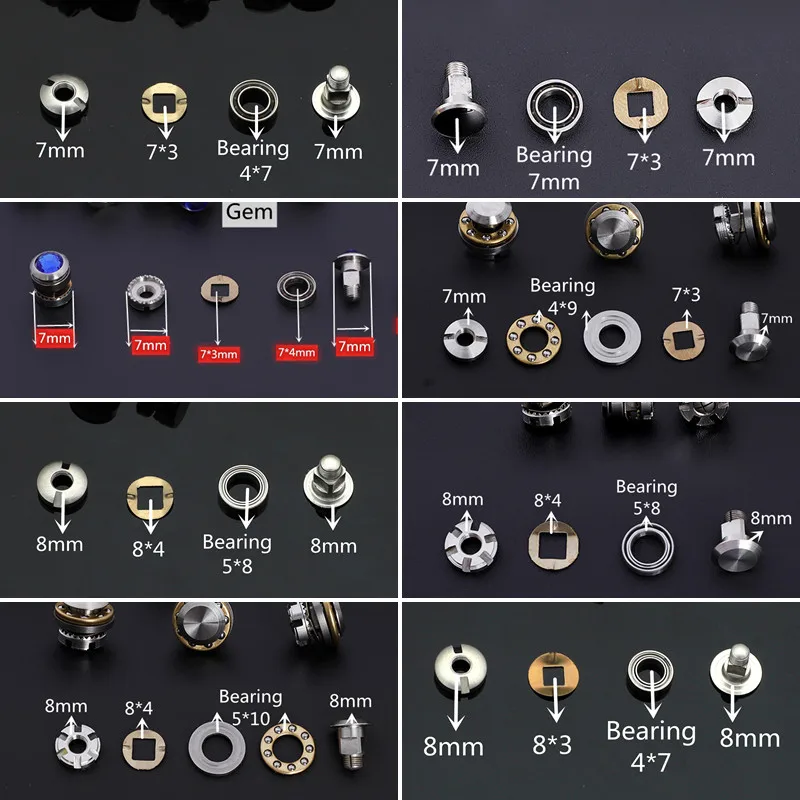 HONGYUAN 40 Uds 8 estilos tornillos de rodamiento para tijeras de pelo uso de salón de peluquería accesorios piezas de repuesto tornillos de uso de peluquero