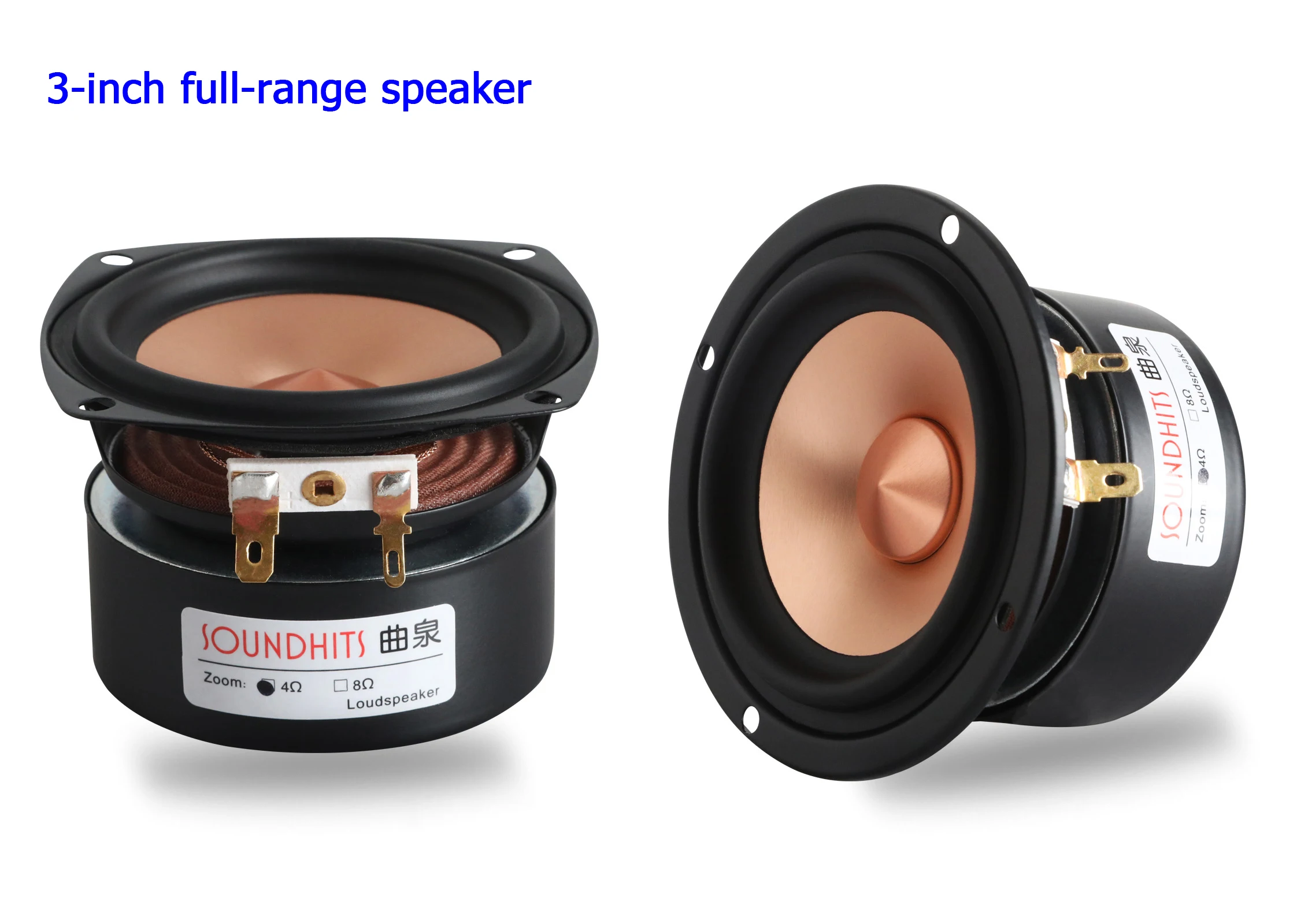 Unidad de controlador de altavoz de 3 pulgadas, 15-60W, HIFI, frecuencia completa, amplificador de sonido de Audio para el hogar, unidades de altavoz Diy