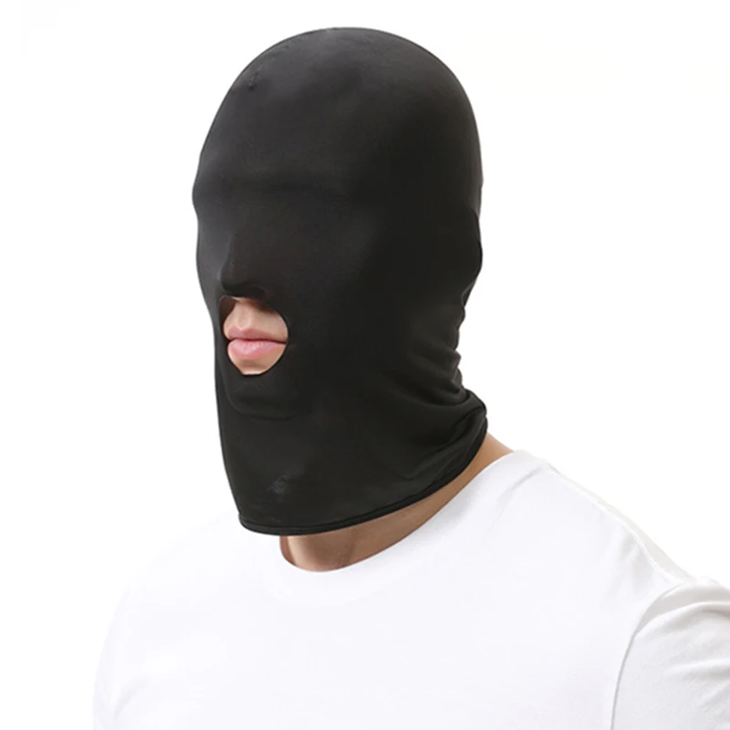 Máscara Balaclava de un solo orificio ultrafina, cubrecabezas de seda helada para cosplay, fiestas y Halloween, con cubierta para cabeza y ojos.
