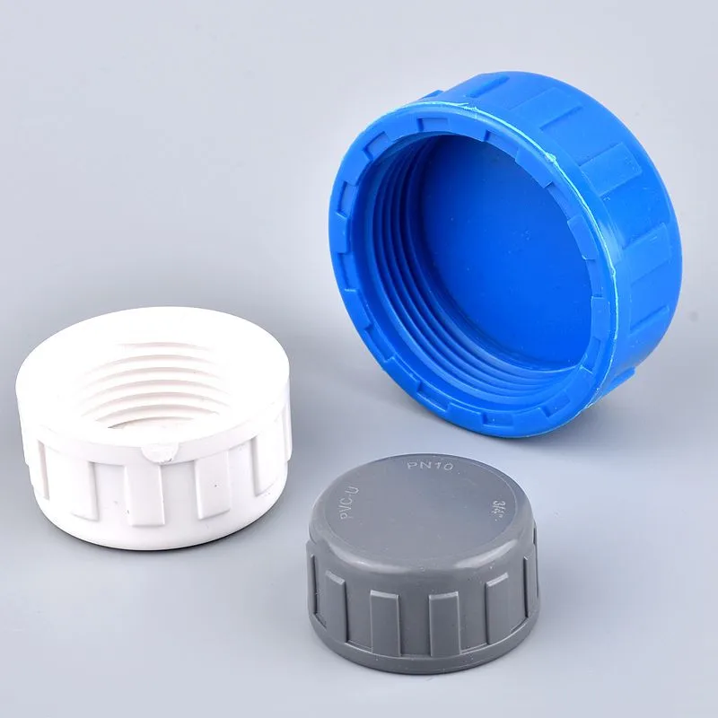Conector de Tapa de Rosca Hembra de PVC de 1/2 a 2 Pulgadas, Conector de Extremo de 20, 25, 32, 40, 50, 63 mm, Accesorios de Conexión para Tuberías de Riego