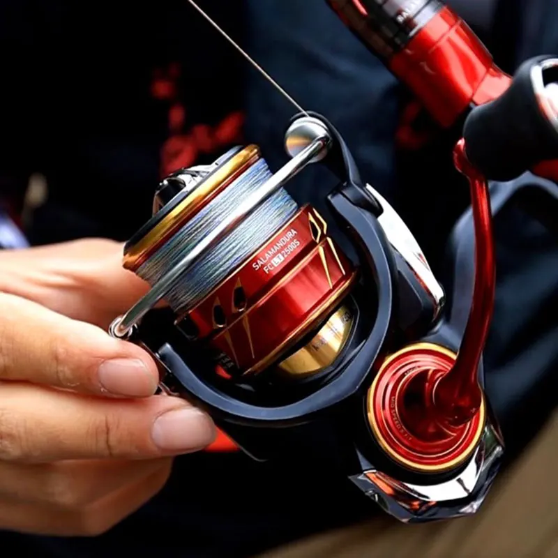 DAIWA-carrete de pesca giratorio SALAMANDURA LT, carrete de Baitcasting 7 + 1BB Drag 5-10KG, novedad de 2022